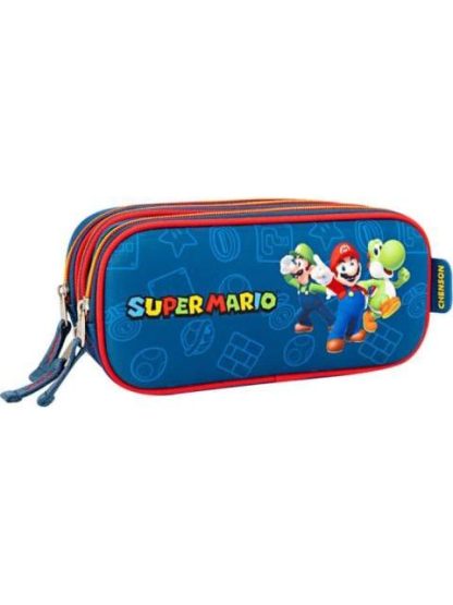 LAPICERA TRIPLE COMPARTIMENTO AZUL MARIO BROS - Image 2