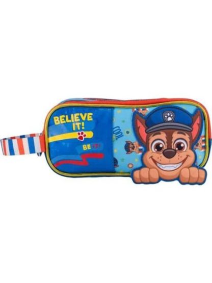LAPICERA TRIPLE COMPARTIMENTO AZUL PAW PATROL