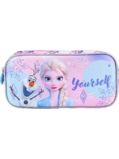 LAPICERA TRIPLE COMPARTIMENTO LILA FROZEN