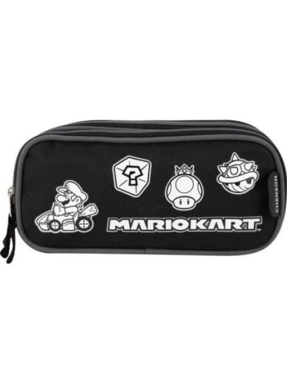 LAPICERA TRIPLE COMPARTIMENTO NEGRO MARIO BROS