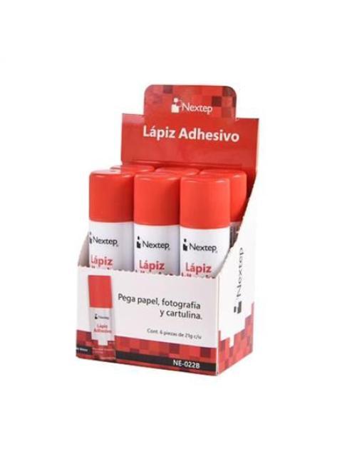 LAPIZ ADHESIVO NEXTEP NE022B DE 21 GRAMOS CON 6 PIEZAS
