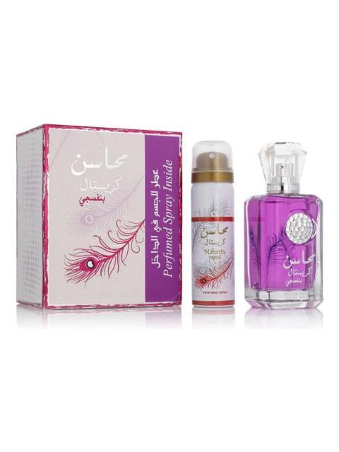 LATTAFA MAHASIN CRYSTAL VIOLET UNISEX 100ML + DEO 1.7 EDP