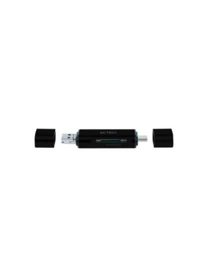 ACTECK LECTOR DE MEMORIA DH450 MICROSD USB A-C NEGRO - Image 2