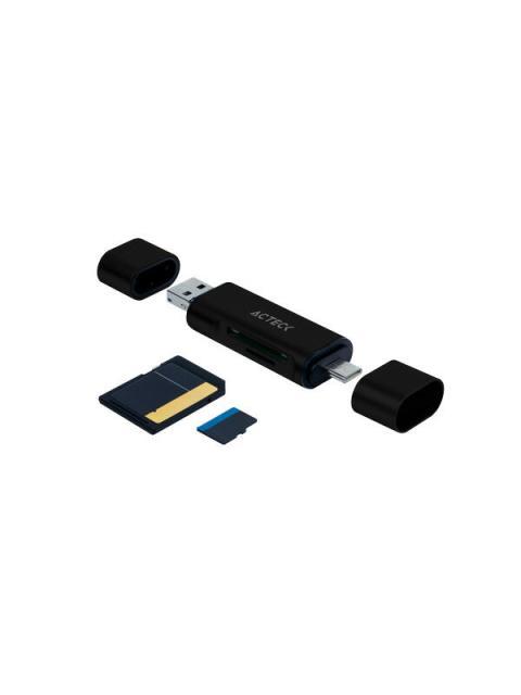 ACTECK LECTOR DE MEMORIA DH450 MICROSD USB A-C NEGRO - Image 4