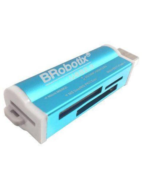 BROBOTIX LECTOR DE MEMORIA 180420A MS DUO-MICROSD-SD USB 2.0 AZUL - Image 4