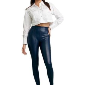 LEGGINGS EFECTO PIEL AZUL MARINO HOLLY LAND
