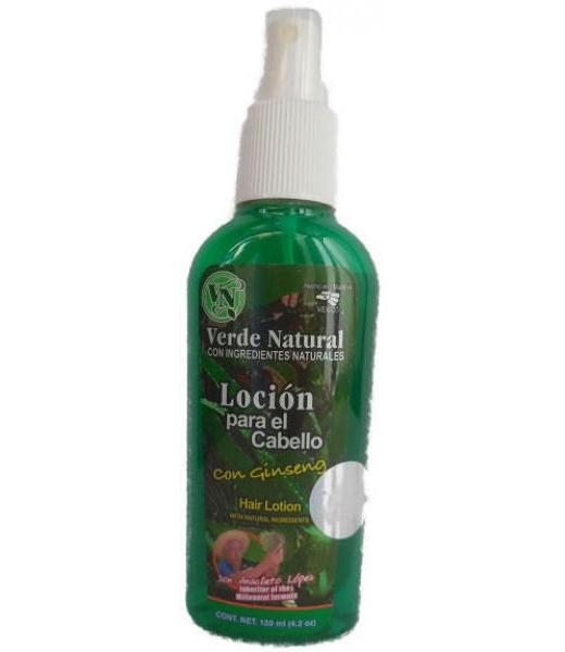 LOCION PARA EL CABELLO VERDE NATURAL 120ML. CON GINSENG