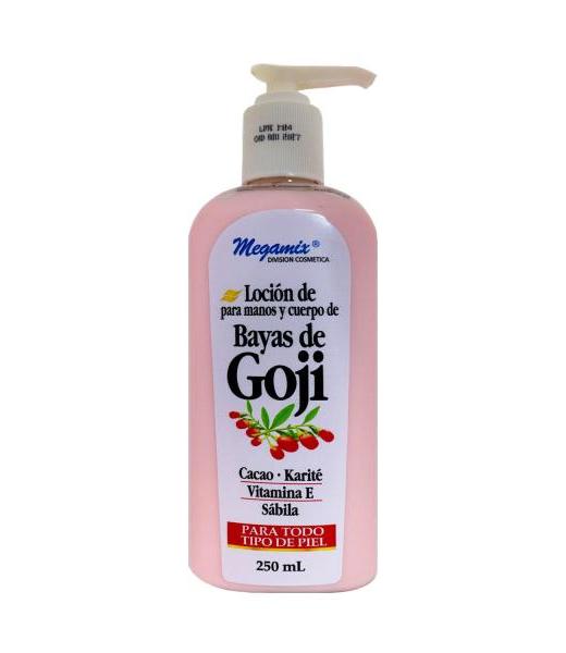 LOCION PARA MANOS Y CUERPO DE BAYAS DE GOJI ( 250 ML ) CACAO KARI MEGAMIX