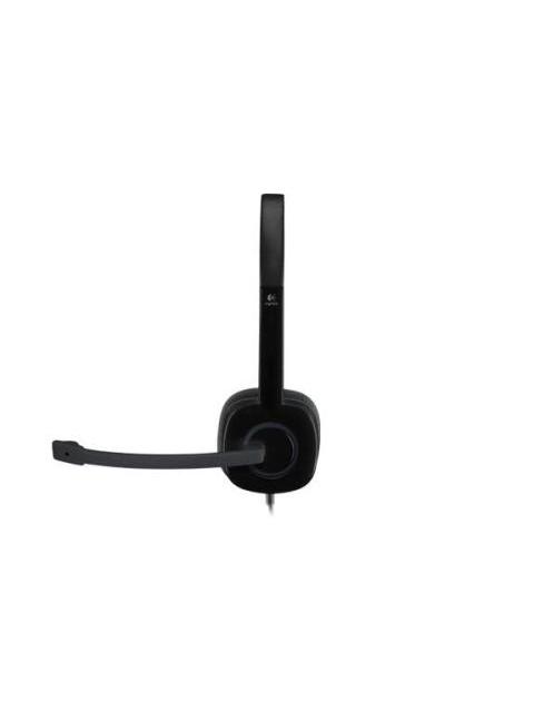 LOGITECH AUDIFONOS CON MICROFONO H151 ALAMBRICO 3.5MM NEGRO - Image 5