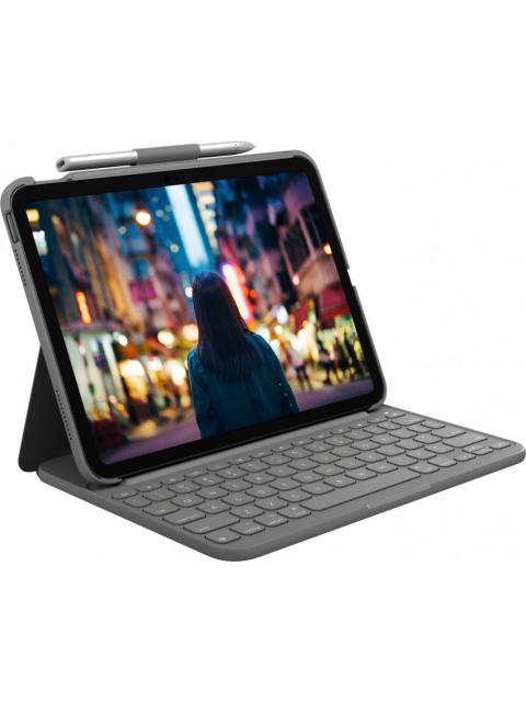 LOGITECH FUNDA SLIM FOLIO CON TECLADO PARA IPAD GEN 10 10.9 GRIS