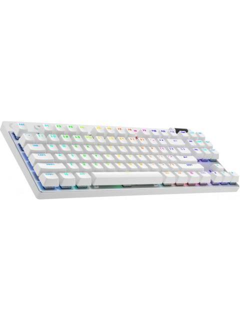 LOGITECH TECLADO GAMER PRO X TKL MECANICO SWITCH GX BROWN INALAMBRICO BLANCO (INGLES) - Image 4