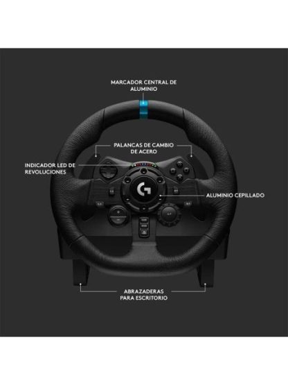 LOGITECH VOLANTE + PEDALES G923 TRUEFORCE ALAMBRICO USB NEGRO PARA PC-PLAYSTATION 4-PLAYSTATION 5 - Image 8