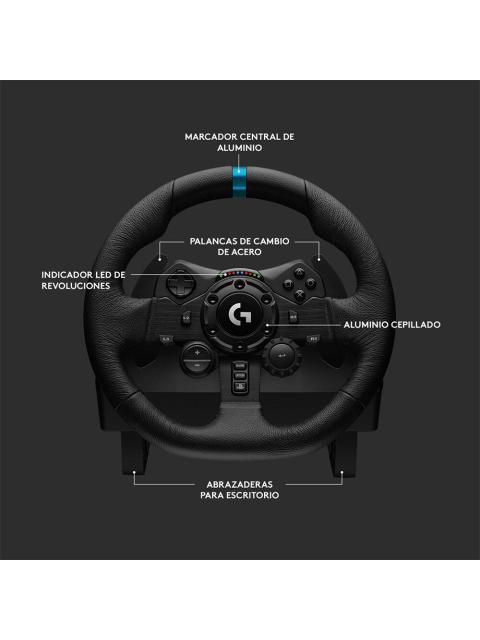 LOGITECH VOLANTE + PEDALES G923 TRUEFORCE ALAMBRICO USB NEGRO PARA PC-PLAYSTATION 4-PLAYSTATION 5 - Image 8