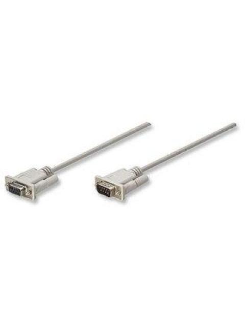 MANHATAN CABLE DB9 MACHO - DB9 HEMBRA 3 METROS NEGRO