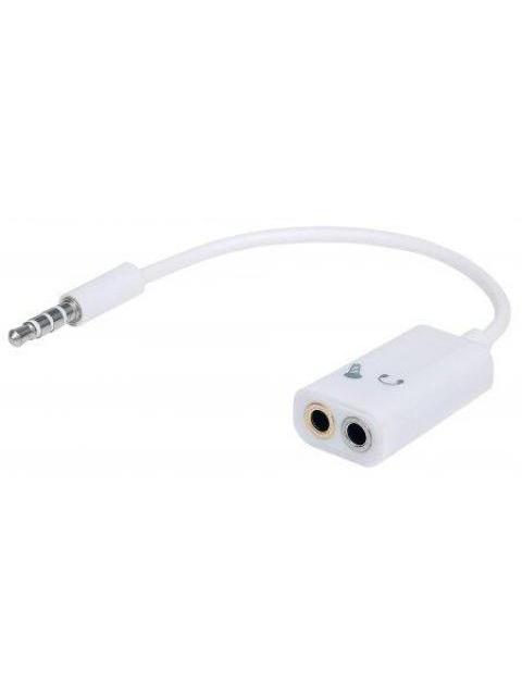 MANHATTAN ADAPTADOR DE AUDIO 3.5MM MACHO - 2X 3.5MM HEMBRA BLANCO