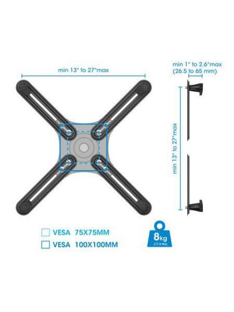 MANHATTAN ADAPTADOR DE MONTAJE PARA MONITORES NO VESA 13 - 27 NEGRO - Image 6