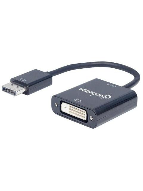 MANHATTAN ADAPTADOR DISPLAYPORT 1.2 MACHO - DVI-D HEMBRA 1.5CM NEGRO