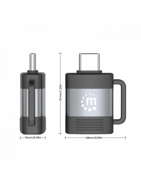 MANHATTAN ADAPTADOR USB 3.0 MACHO - USB C HEMBRA NEGRO-GRIS - Image 5