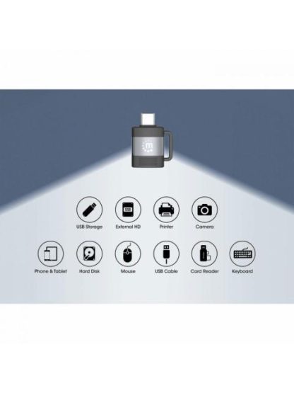 MANHATTAN ADAPTADOR USB 3.0 MACHO - USB C HEMBRA NEGRO-GRIS - Image 8