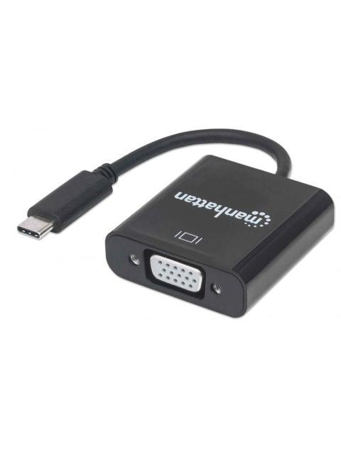 MANHATTAN ADAPTADOR USB-C 3.1 MACHO - VGA HEMBRA NEGRO