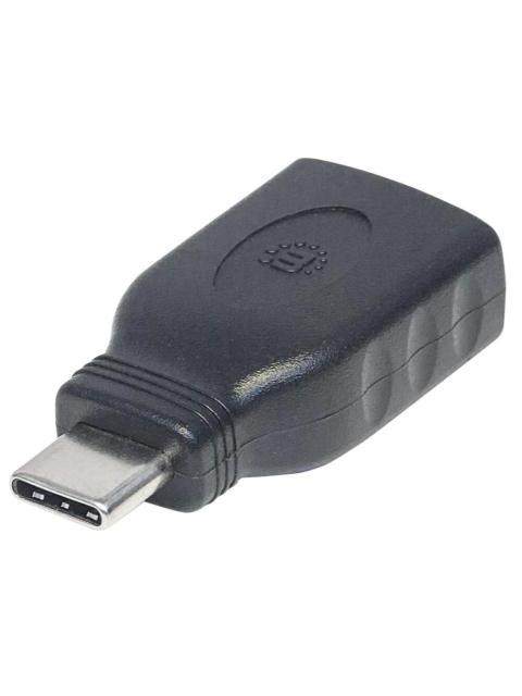 MANHATTAN ADAPTADOR USB C MACHO - USB A HEMBRA NEGRO