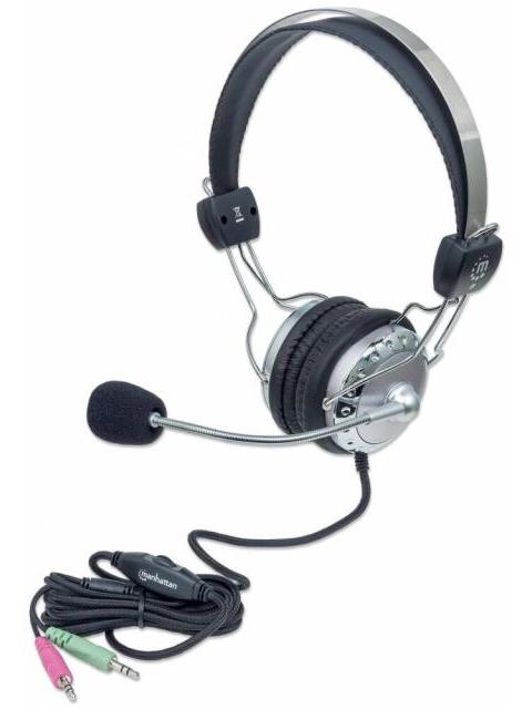 MANHATTAN AUDIFONOS CON MICROFONO V3 LIGERO 2 3.5MM