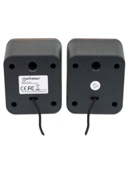 MANHATTAN BOCINAS PARA COMPUTADORA SERIE 2600 USB CUBO ALAMBRICO 3W RMS NEGRO - Image 4