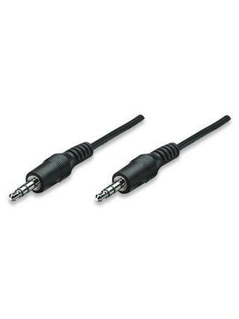 MANHATTAN CABLE AUDIO ESTEREO 3.5MM - 3.5MM 1.8 METROS NEGRO