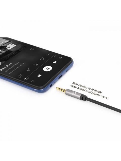 MANHATTAN CABLE AUX 3.5MM MACHO - 3.5MM MACHO 1 METRO NEGRO-PLATA - Image 7