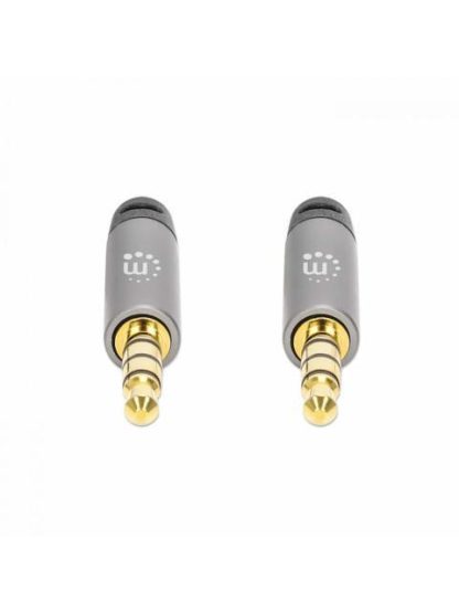 MANHATTAN CABLE AUX 3.5MM MACHO - 3.5MM MACHO 5 METROS NEGRO-PLATA - Image 4