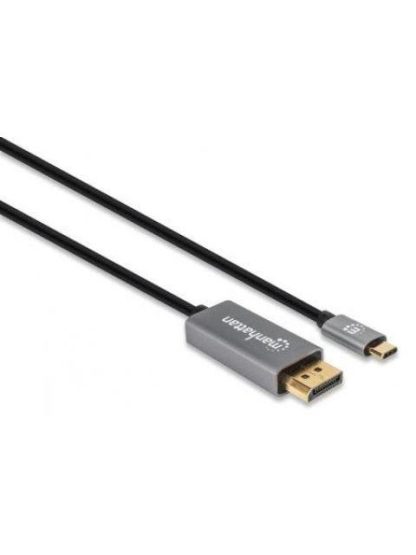 MANHATTAN CABLE DISPLAYPORT 1.4 MACHO - USB C MACHO 8K 60HZ 3 METROS NEGRO - Image 2