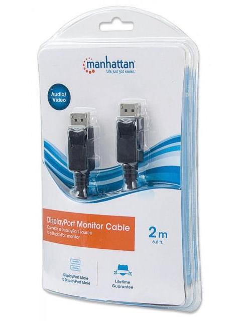 MANHATTAN CABLE DISPLAYPORT 1.1 MACHO - DISPLAYPORT MACHO 1080P 2 METROS NEGRO - Image 5