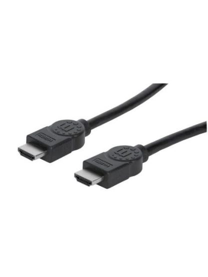 MANHATTAN CABLE HDMI DE ALTA VELOCIDAD CON CANAL ETHERNET HDMI MACHO - HDMI MACHO 4K 30HZ 2 METROS NEGRO