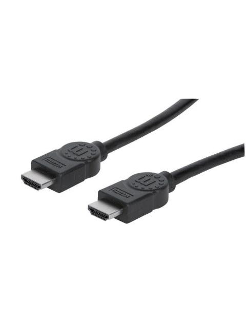 MANHATTAN CABLE HDMI DE ALTA VELOCIDAD CON CANAL ETHERNET HDMI MACHO - HDMI MACHO 4K 30HZ 2 METROS NEGRO
