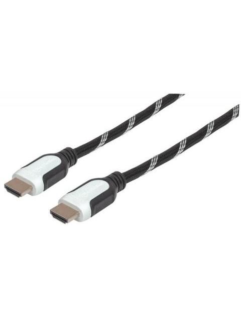 MANHATTAN CABLE HDMI MACHO - HDMI MACHO 4K 60HZ 3 METROS NEGRO-BLANCO