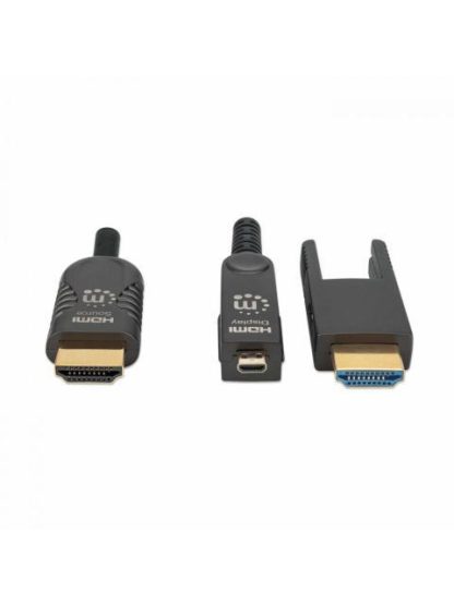 MANHATTAN CABLE OPTICO ACTIVO HDMI MACHO - HDMI MACHO CON CONECTOR DESMONTABLE 50 METROS NEGRO - Image 2