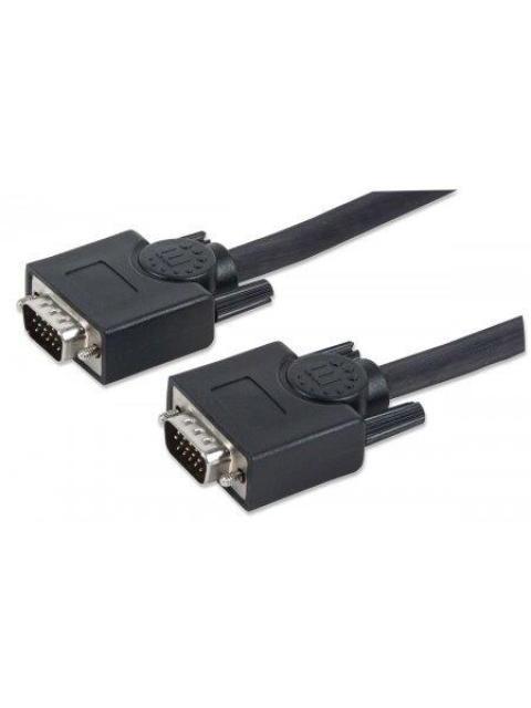 MANHATTAN CABLE PARA MONITOR SVGA 8MM VGA (D-SUB) MACHO - VGA (D-SUB) MACHO 30 METROS NEGRO