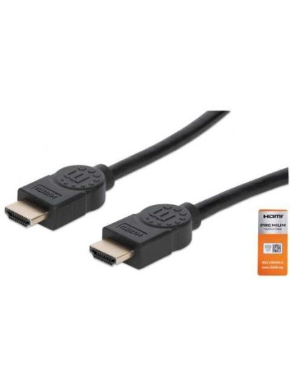 MANHATTAN CABLE CERTIFICADO PREMIUM HDMI 2.0 MACHO - HDMI 2.0 MACHO 4K 60HZ 1.8 METROS NEGRO - Image 2