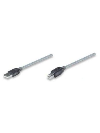 MANHATTAN CABLE USB A MACHO - USB B MACHO 11 METROS PLATA