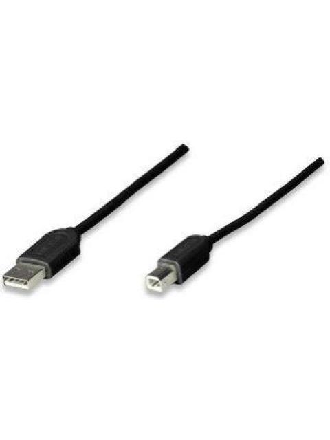 MANHATTAN CABLE USB A - USB B 1.8 METROS NEGRO