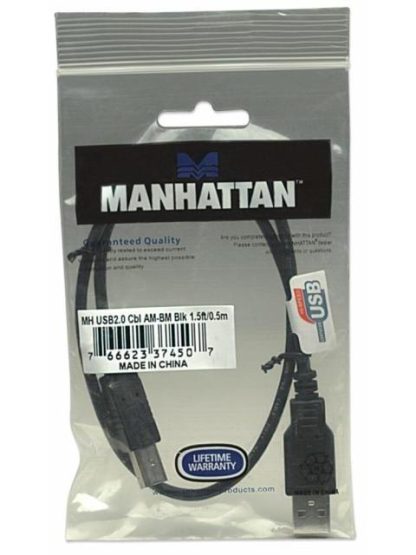 MANHATTAN CABLE USB A - USB B 50CM NEGRO - Image 5