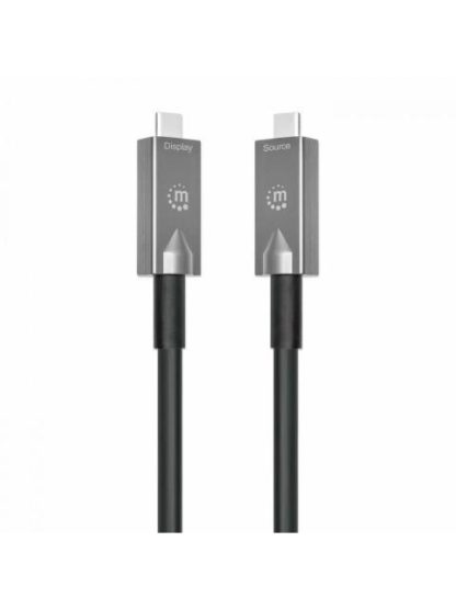 MANHATTAN CABLE USB C MACHO - USB C MACHO 10 METROS GRIS-NEGRO - Image 4