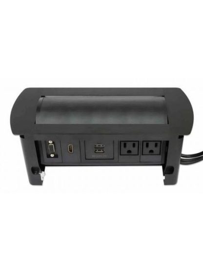 MANHATTAN CAJA PARA MESA 164832 2 PUERTOS + 2X USB NEGRO - Image 7