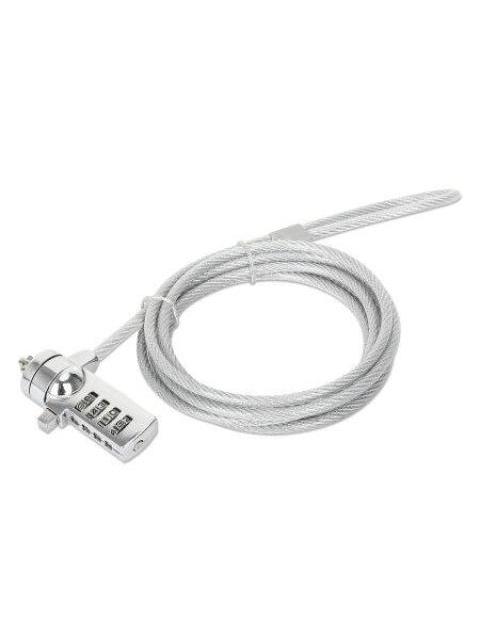 MANHATTAN CANDADO DE COMBINACION PARA LAPTOP 2 METROS PLATA