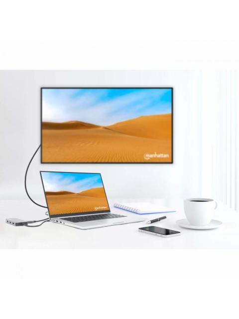 MANHATTAN DOCKING STATION 130615 USB C 3X USB 1X USB C 1X HDMI 1X RJ-45 1X SD 1X MICRO SD GRIS - Image 8