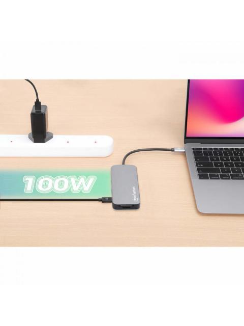 MANHATTAN DOCKING STATION 130615 USB C 3X USB 1X USB C 1X HDMI 1X RJ-45 1X SD 1X MICRO SD GRIS - Image 9