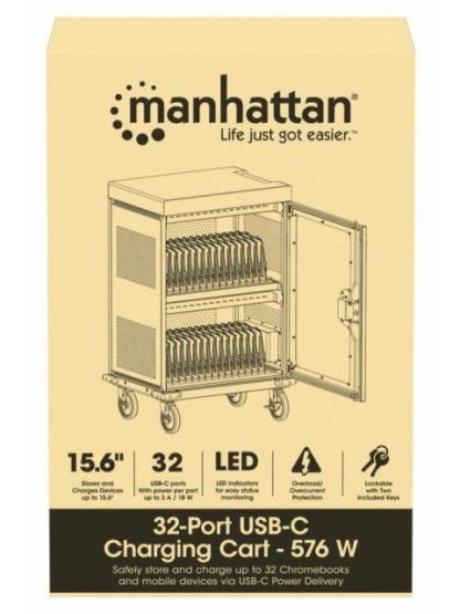 MANHATTAN ESTACION DE CARGA 102353 32 CONTACTOS AC 240V NEGRO - Image 7