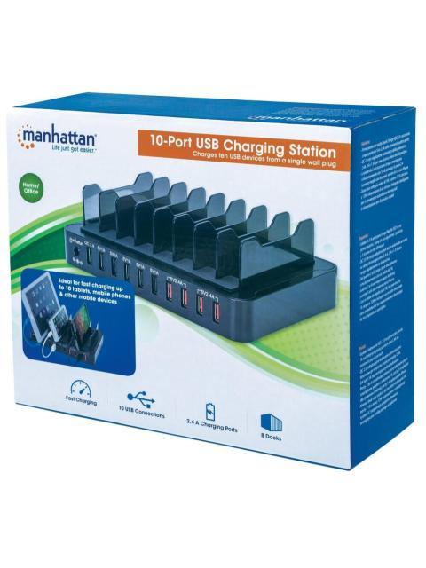 MANHATTAN ESTACION DE CARGA 180009 10X USB 2.0 NEGRO - Image 8