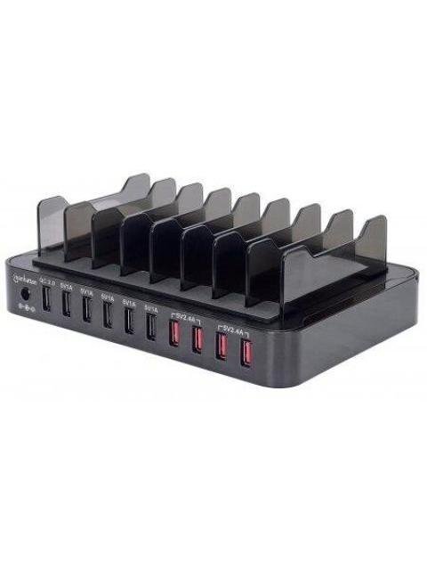 MANHATTAN ESTACION DE CARGA 180009 10X USB 2.0 NEGRO