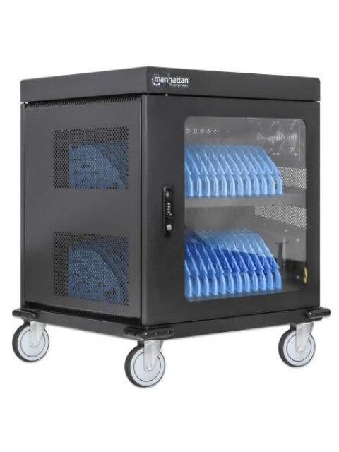 MANHATTAN ESTACION DE CARGA 180931 32 CONTACTOS AC 120V NEGRO - Image 3